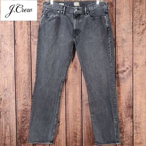 36x32 J. Crew Mens Dark Gray 770 Straight Fit All Cotton Denim Jeans